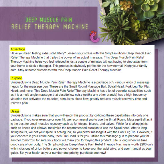 Deep Muscle Pain Relief Therapy Machine